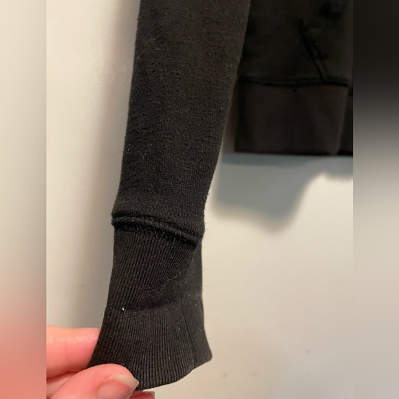 Pink Victoria Secret Black Women’s Hoodie Sweater with design on back Size XS - Picture 2 of 10